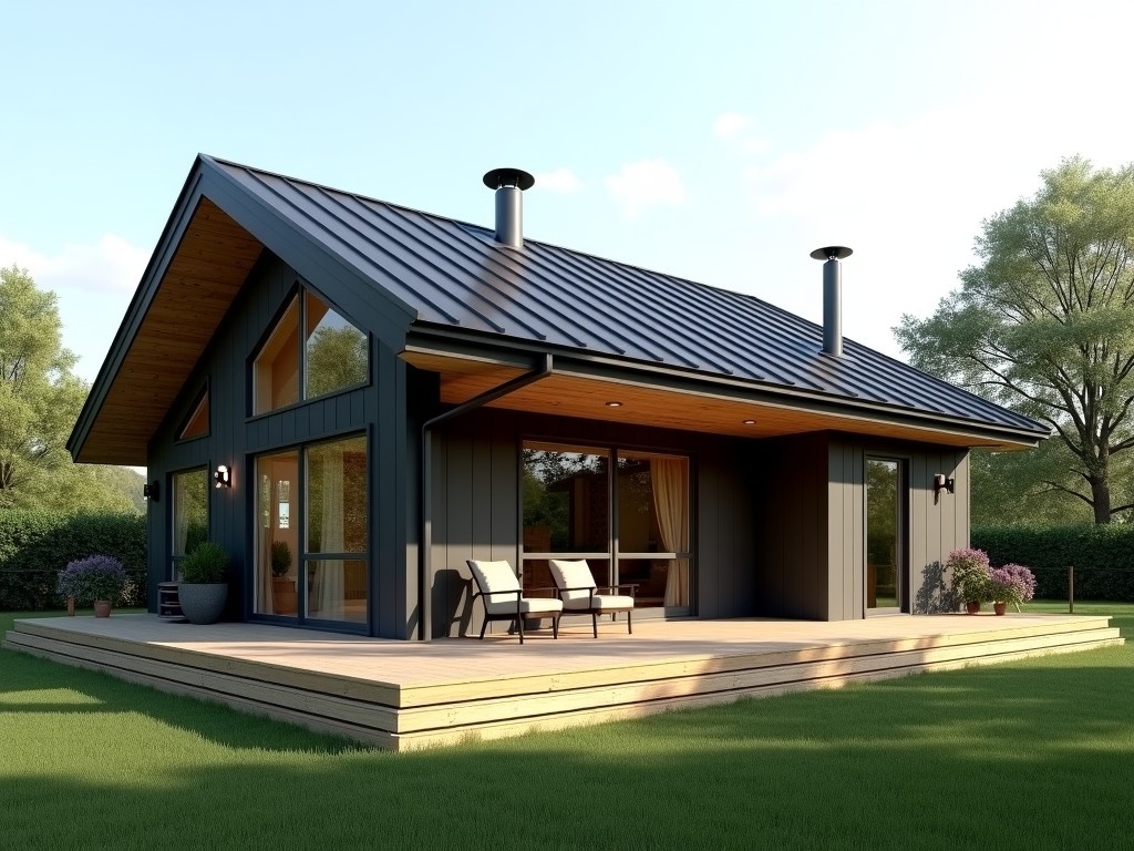 B2B Energy Efficient A Frame Cabin House