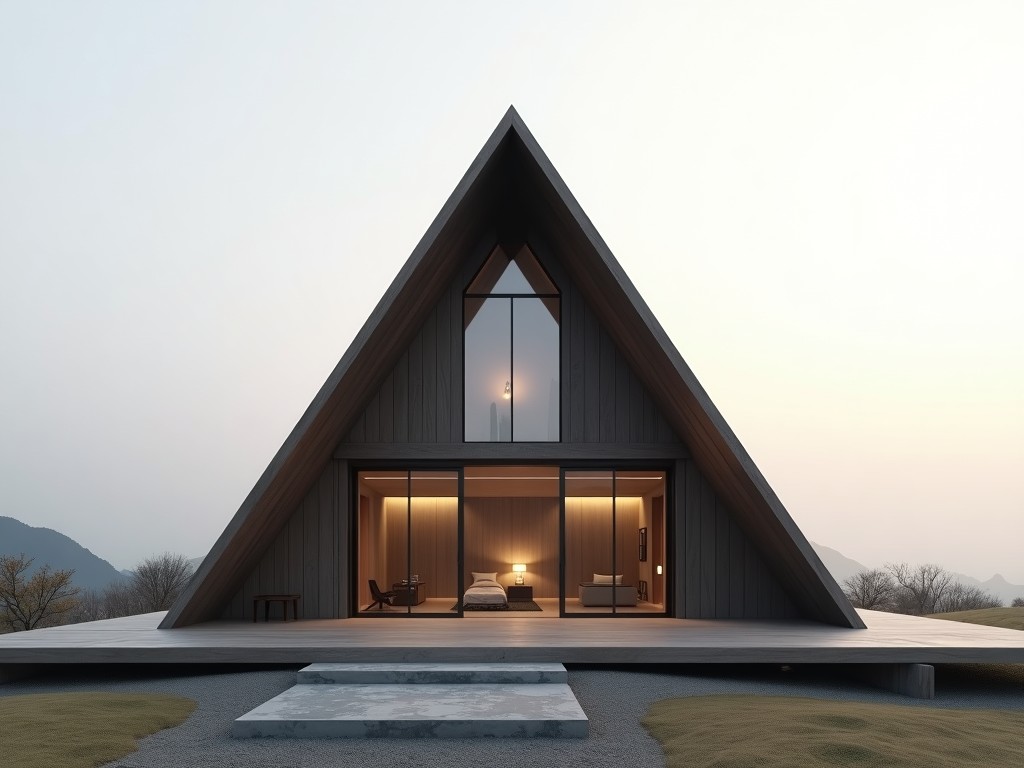 China Minimalist Triangle House Design